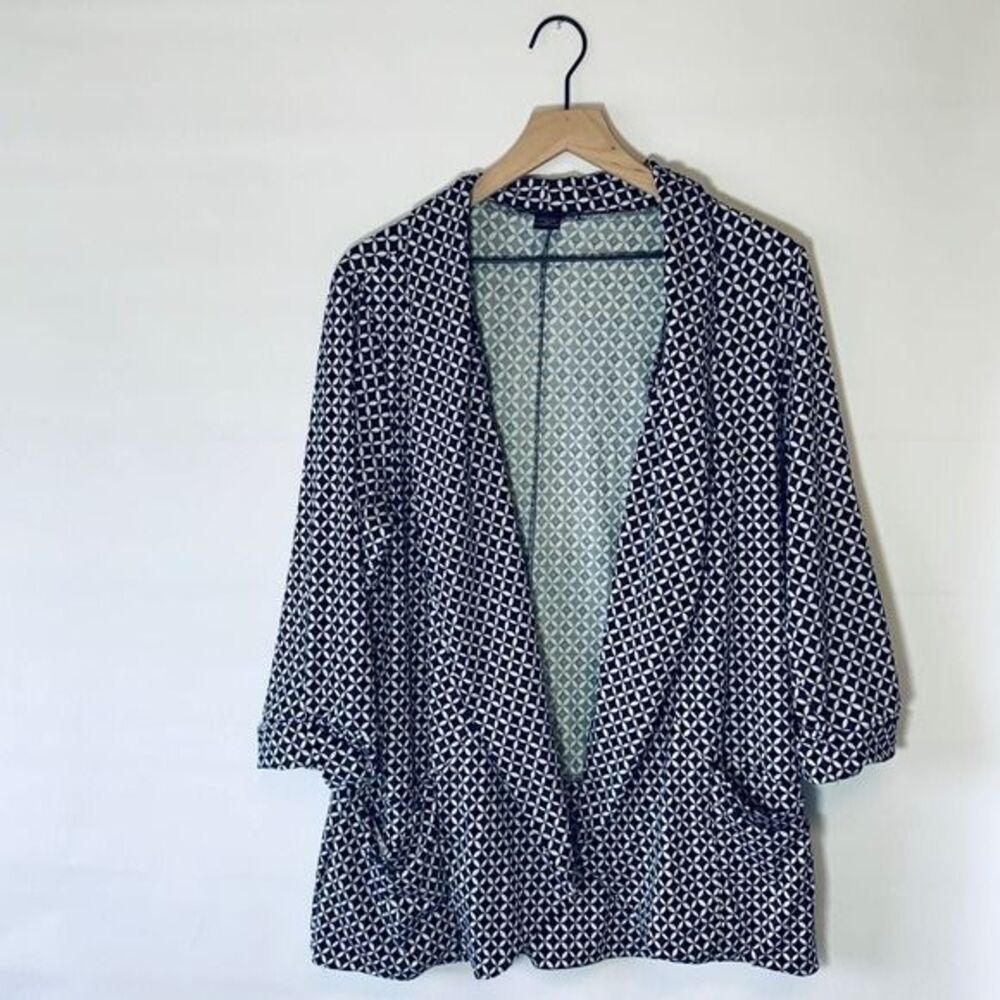 Robert‎ Louis Blazer Black 3/4 sleeve 1X